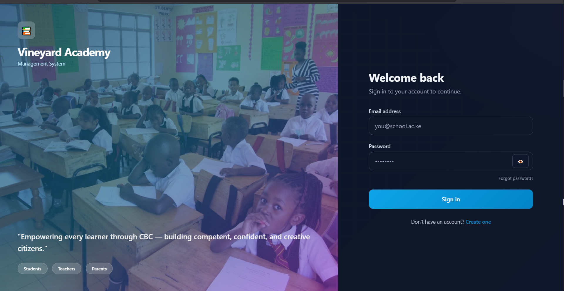 VINEYARD-SMS - School Management System
